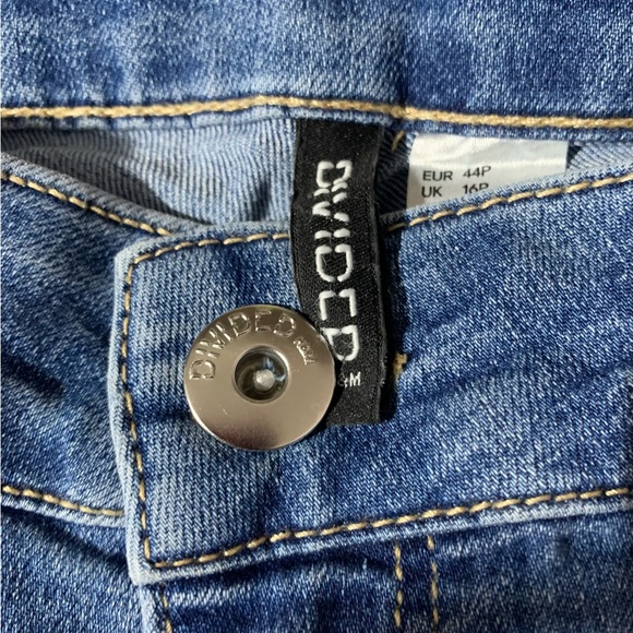 H&M Skinny Mid Rise Jeans skinny blue jeans Size UK16 - Picture 2 of 4